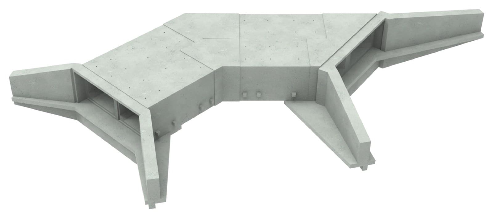 Precast box culvert section with a headwall and flared wingwalls