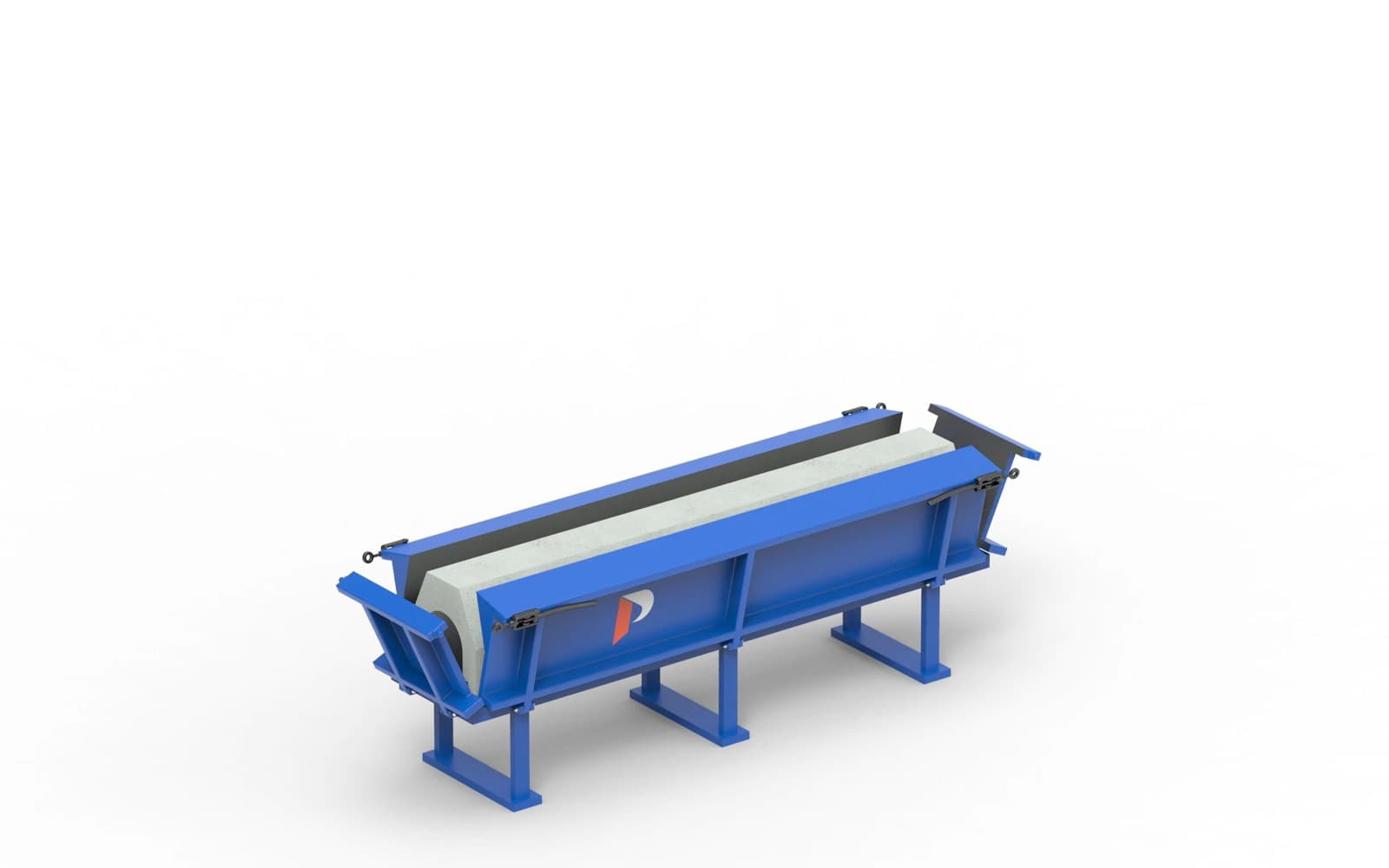 Interlocking trench mould — End cap configuration
